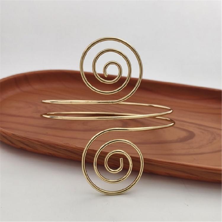Coil Filigree Arm Chain Cuff Armlet Armband Open Bangle for Beach Arm Chain for Women Teenager Armlet Bangle