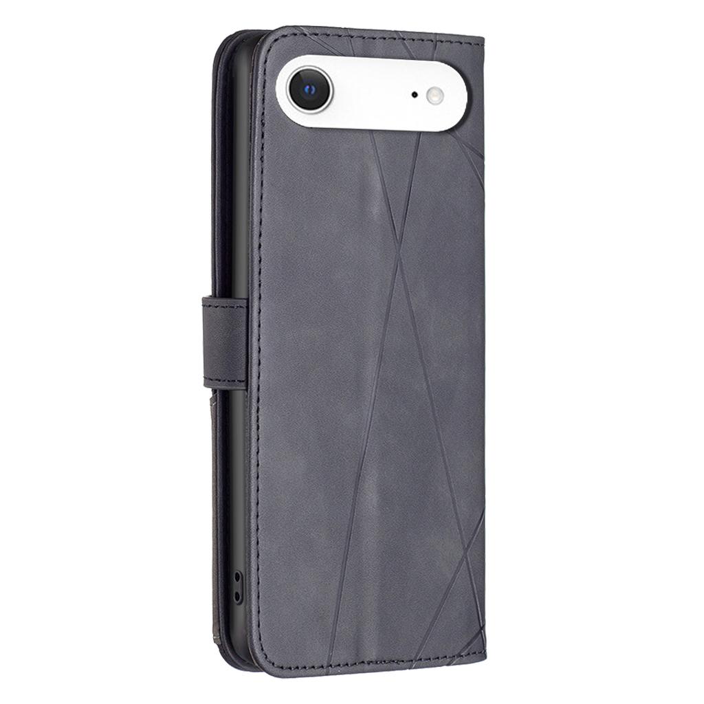 For iPhone Air Phone Case BINFEN COLOR Wallet Stand Geometry Imprinted Leather Cover