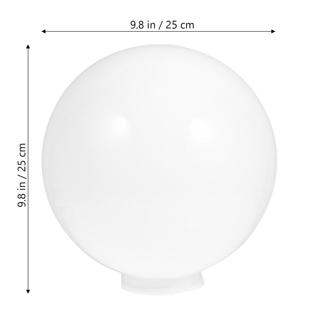 25/20CM Diameter Socket White Spherical Lampshade Acrylic Light Cover Outdoor Indoor Decorative Home Hotel