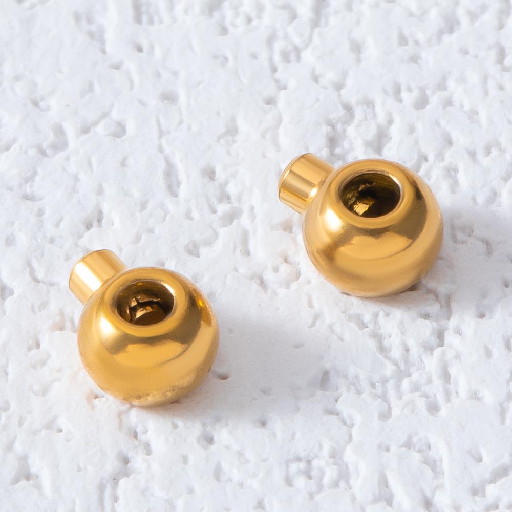10pcs 20pcs Gold Plated Stainless Steel Positioning Clasps Stopper Beads Crimp End Beads Wire Rondelle Beads DIY Jewelry Making