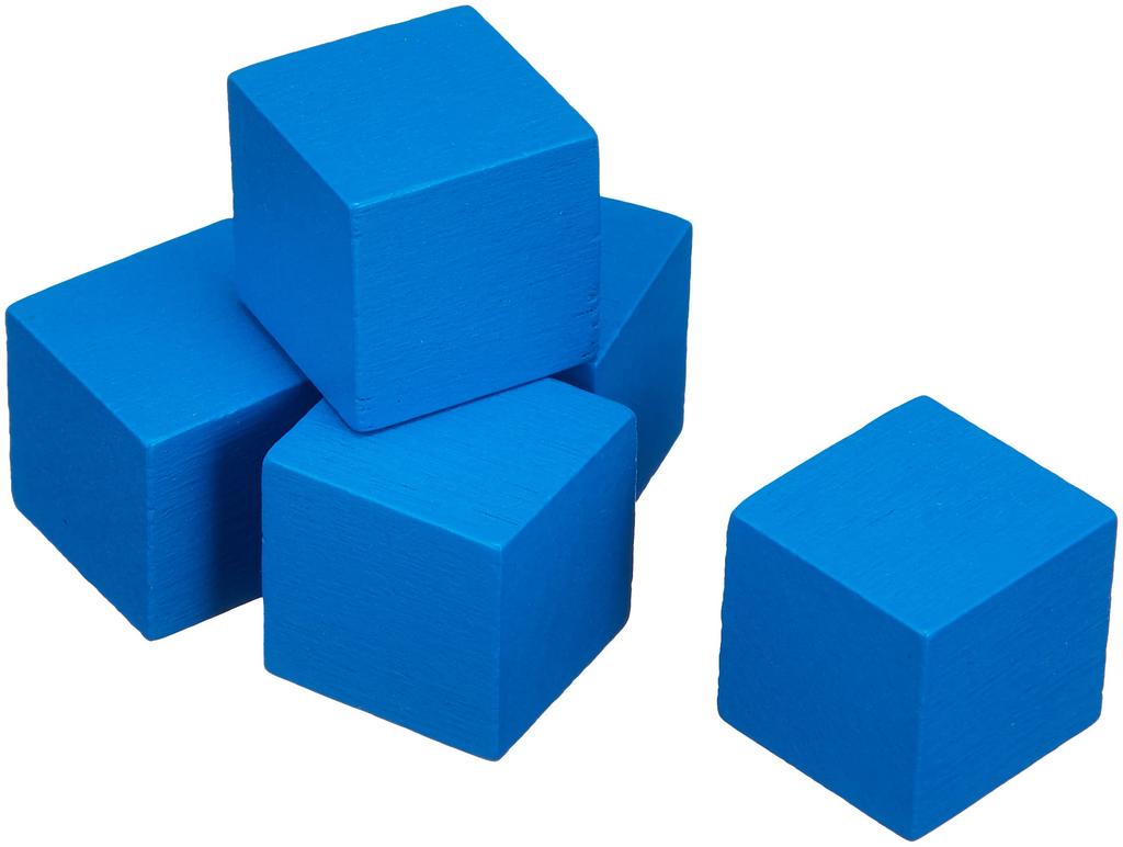 Blue 14mm wooden cubes 100 (approx. pieces)