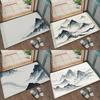 Mountain Ink Pattern Mat Living Room Decoration Home Sofa Non-Slip Carpet Study Bedroom Tatami Children'S Soft Floor Mat