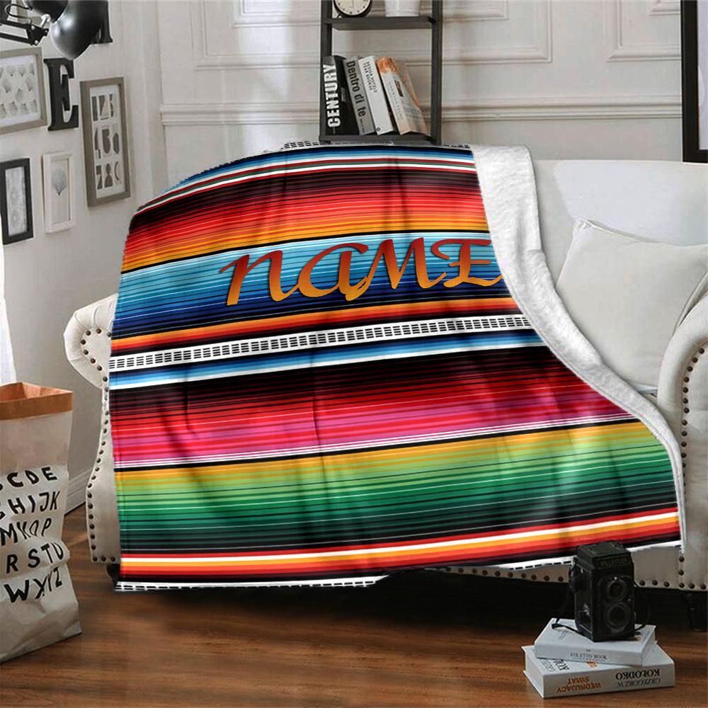 The Image Features A Vibrant Colorful Striped Fabric With Bold Horizontal Bands In Various Hues Including Red Blue Yellow Green And Black Gift