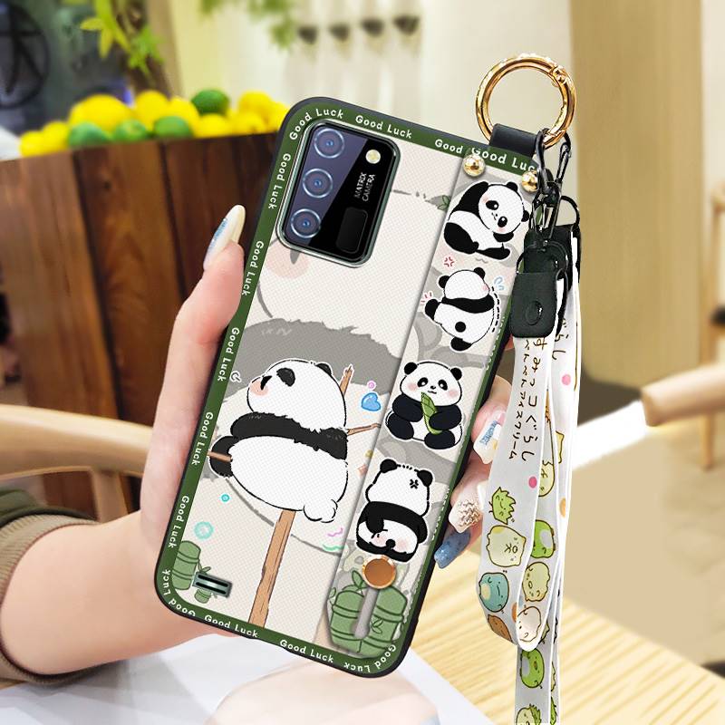 Phone Holder Dirt-resistant Phone Case For Oukitel C25 Cute Waterproof Silicone Wristband Kickstand Anti-knock Cartoon
