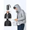 TikTok Mens Slim Fit Short Down Jacket Lightweight Winter Warm Coat Plus Size White Duck Outerwear