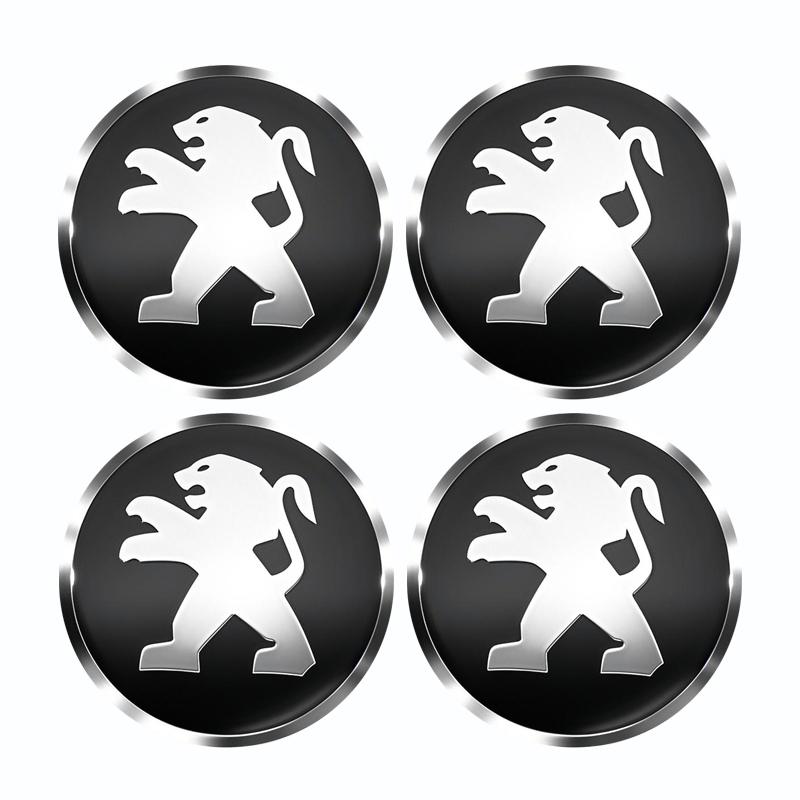 Peugeot Car Wheel Hub Center Metal Decals Sticker O Accessories For Peugeot 408 4008 308 3008 Rifter 5008 508 2008 208 301 RCZ 106