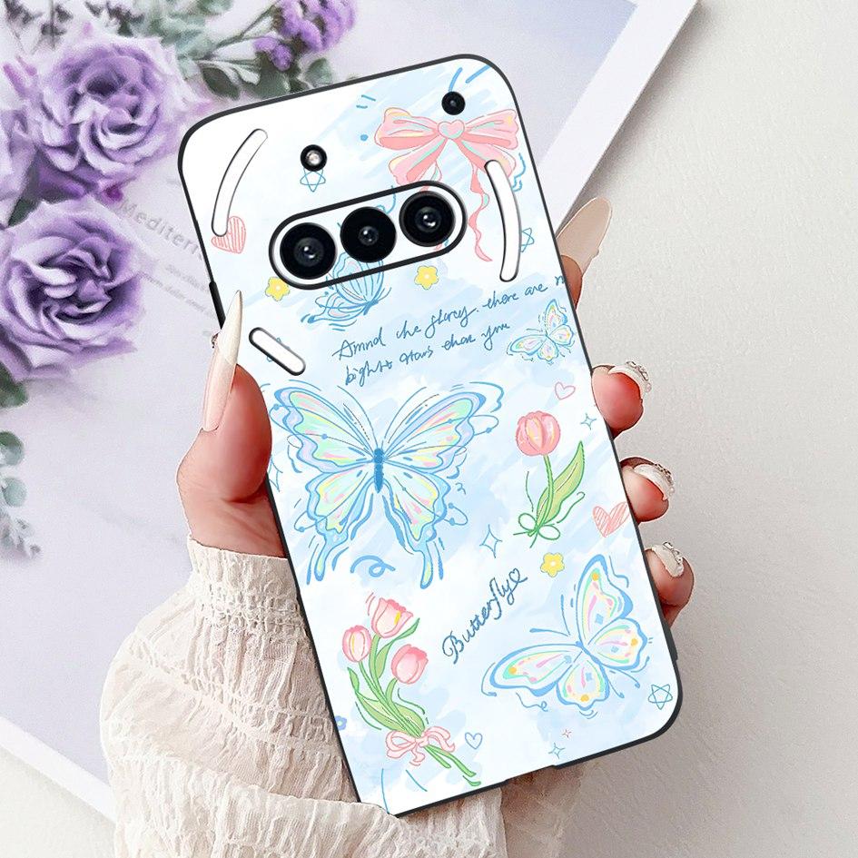 For Nothing Phone 3A 2025 Case A059 Fashion Flower Cats Cartoon Silicone Soft Shockproof Cover For Nothing Phone3A 3A Pro Bumper