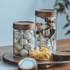 Japanese Glass Storage Jar with Lid for Coffee, Tea, Dried Tangerine Peel, and Grains