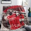 1Pc C Ronaldo Print Flannel Blanket, High quality Comfortable for All Seasons, Home Decor, Warmth and Comfort, Perfect for Christmas GiftS