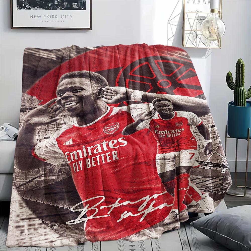 1Pc C Ronaldo Print Flannel Blanket, High quality Comfortable for All Seasons, Home Decor, Warmth and Comfort, Perfect for Christmas GiftS