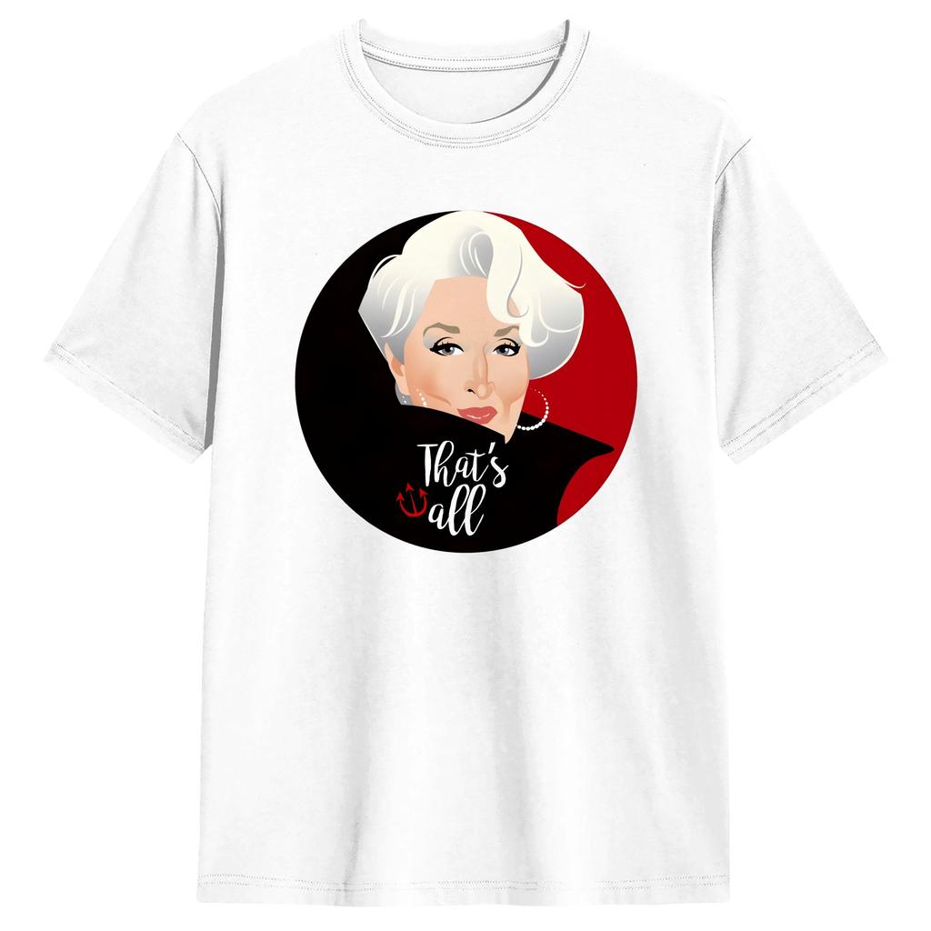 Miranda Priestly Movie The Devil Wears Pradaed Tshirts Cotton Tees Summer Streetwear Shortsleeve Tshirt O Neck Loose Tshirt