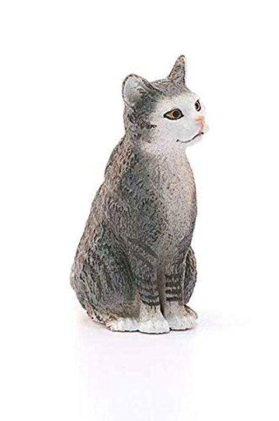 Schleich Farm World Cat Ages Realistic Farm Animal Toy 13771 (Sitting) Figurine, 3+,