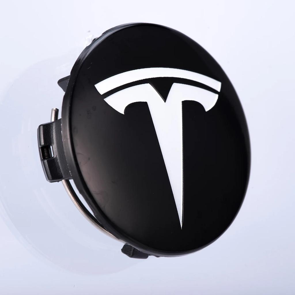 Bilklistremerke Tesla 56 mm 4 stk Gjelder for Teslas originale felgdeksel Model3 Model Y Model S X felgdeksel senterhette dekk lo