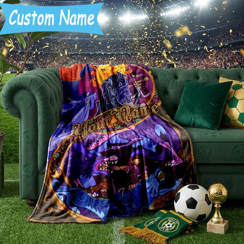 Custom Name Journey Through Middle-earth Flannel Blanket, Use for Birthday/Holiday Gift, Soft Blanket for Sofa/Bed/Camping/Office, Home Decor