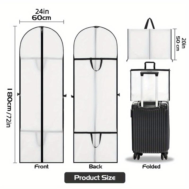 Faltbare Wasserdichte Reißverschluss Staubschutzhülle Schutztasche für Anzüge Reiseaufbewahrung Hängende Kleideraufbewahrung Kleiderschrank Kleiderschutz