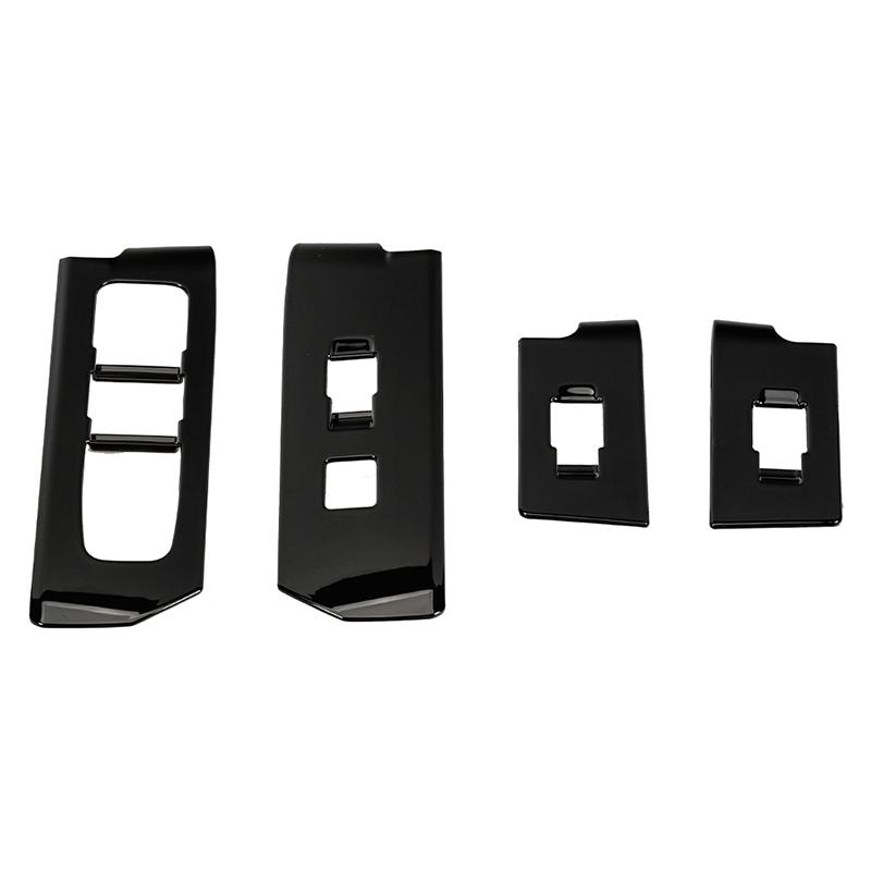 For Toyota 4Runner 2025 ABS Material Interior Door Handle Side Window Switch Frame Cover Trim Car Accessories Carbon Look 4pcs