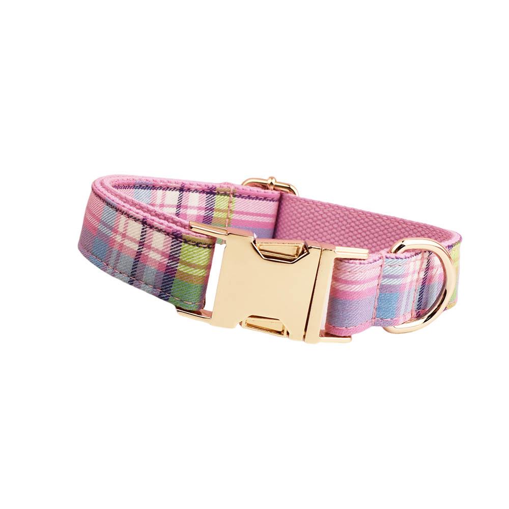Colorful Plaid Dog Collar & Leash - Hot Selling Dog Accessory