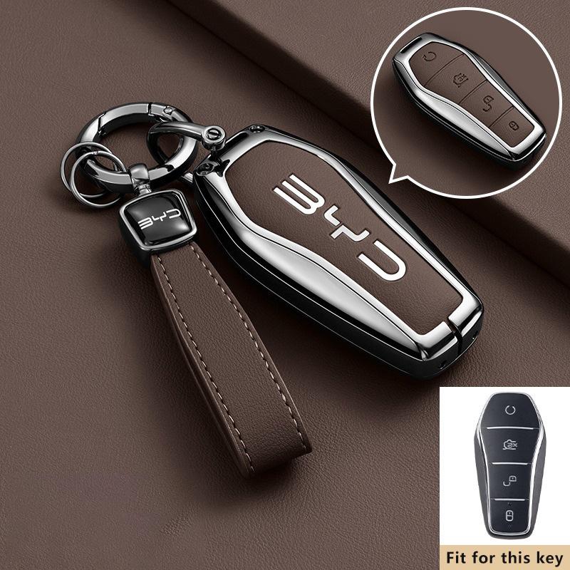 Car Key Case for BYD Song Plus Pro Gm-i 2022 2025 2026 Llavero Keychain Remote Protection Cover Bag Shell Housing Ring Holder Fo