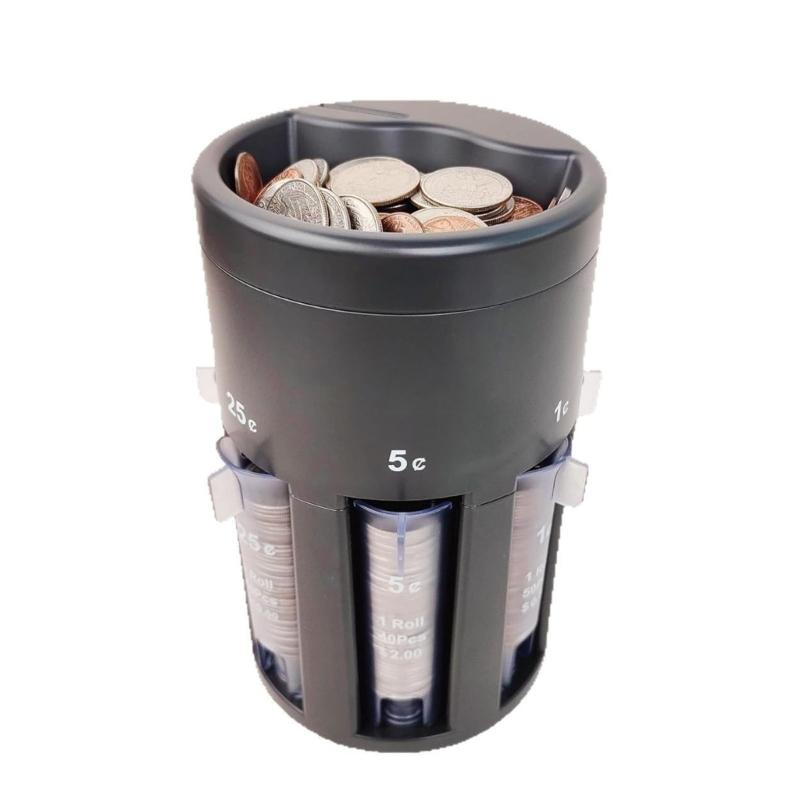 5 in 1 Money Counter for Spare Change Features Integrated Coin Storage System Automatic Coin Sorting Machine Device