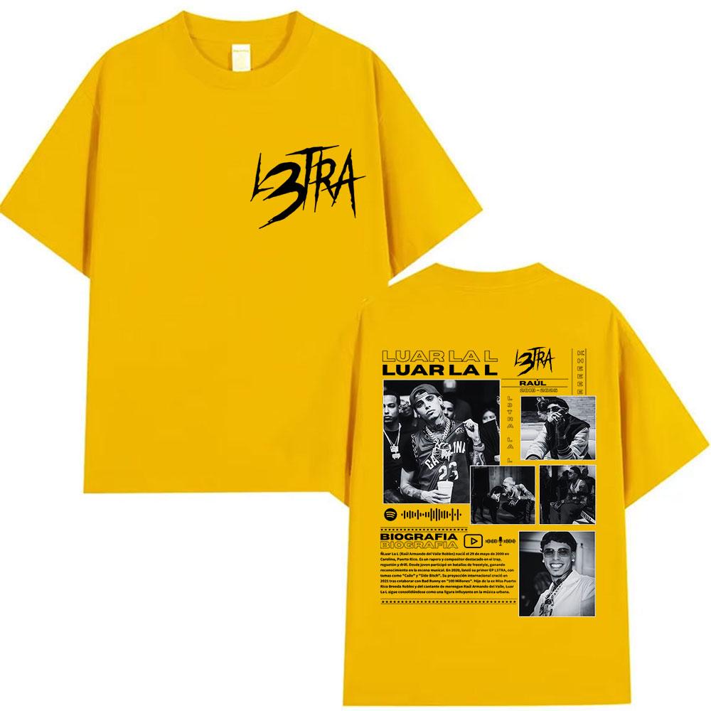 Rapper Luar La L L3tra Album 2025 Graphic T Shirt Mens Hip Hop Gothic Short Sleeve Cotton Tshirt Vintage Punk Clothing Tshirts