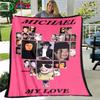 Calda Moda Pop Star M-Michael Jackson Coperta in Flanella per Adulti e Bambini Decorazione Divano Letto Coperta Portatile Regalo