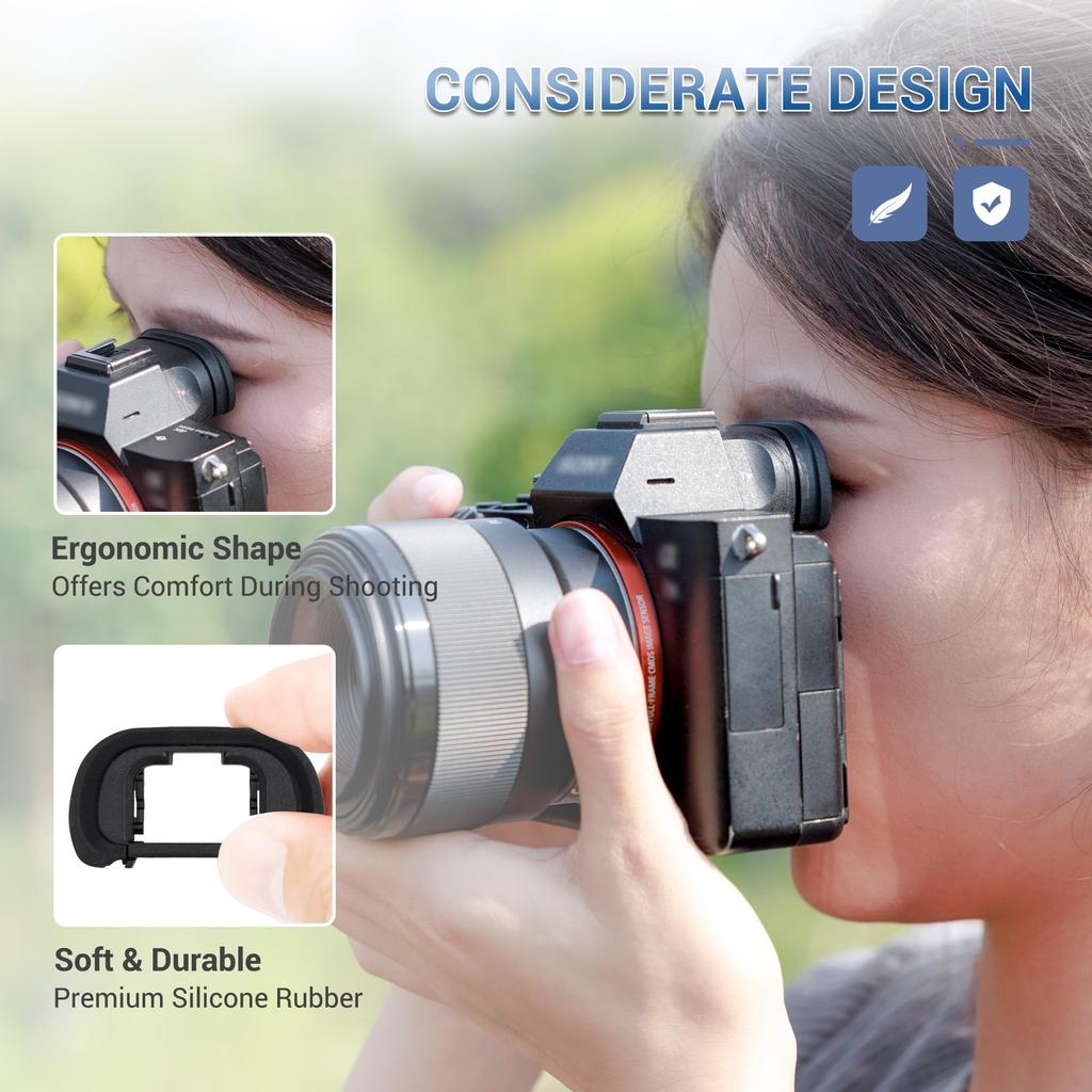 Eyecup Eyepiece Compatible with A7R4 A7RIV A7RIII A7RII A7R A7III A7II A7 A7SII A7S A9II A9 A99II A58 EP16 EP15 1+1 (Original + Extended) FDA-EP18