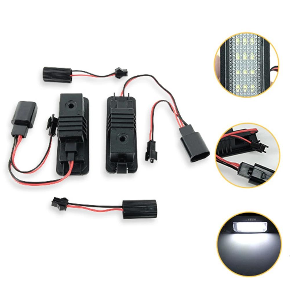 2Pc 12V LED Licence Number Plate Light CAN-Bus Error Free 3D0943021A For Golf V For For Passat For Skoda For Sedan For SEAT