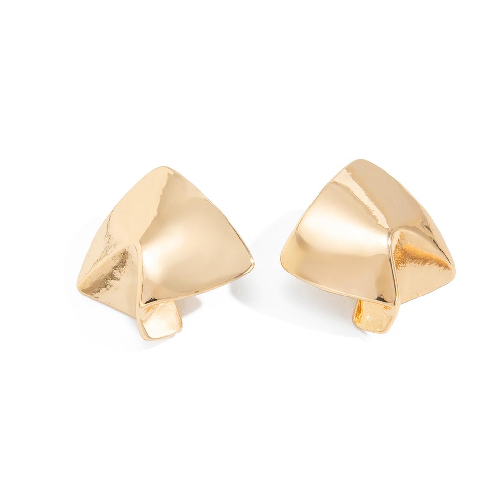 Ingemark Trendy Simple Texture Geometric Stud Earrings Women 2026 New Punk Irregular Metal Piercing Ear Accessories Jewelry Gift