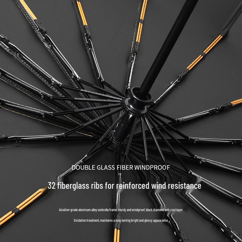 Extra-Large Automatic Folding Umbrella for 3-4 People - Storm-Ready Rain Protection