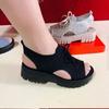 Thick-soled Beach Sandals Women's New Summer Breathable Mesh Fly-woven Ultra-light Soft Sole Comfortable and Non-slip Casual Women's Shoes Tide