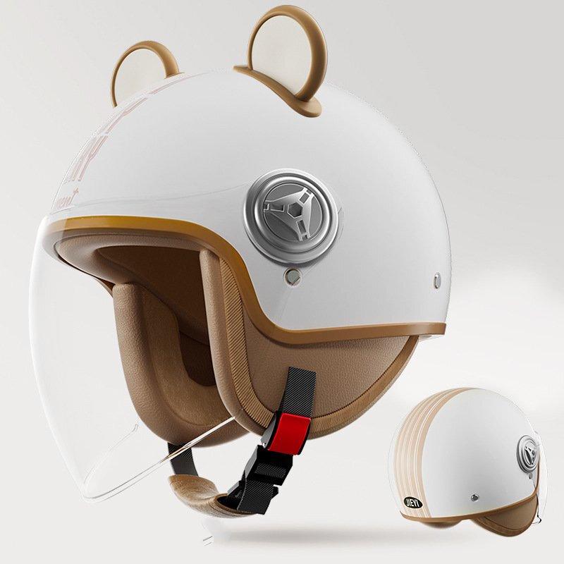 Lishi Winter Electric Motorcycle Helmet with Bear Ears