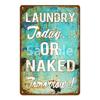 Kitchen Plaques Laundry Vintage Metal Plates Pub Cafe Bar Decorative Signs Wall Stickers Tip Board Art Poster Home Decor YL