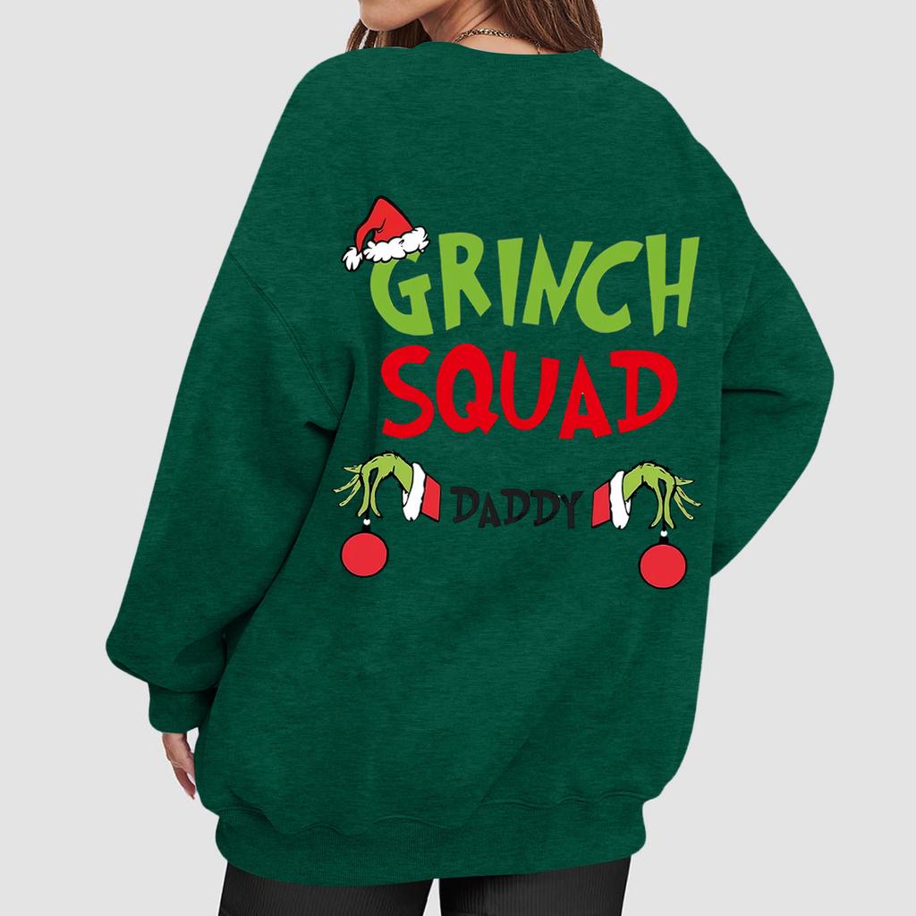 Women's Casual Fashion Long Sleeve Christmas Printed Round Neck Sweatshirt Top