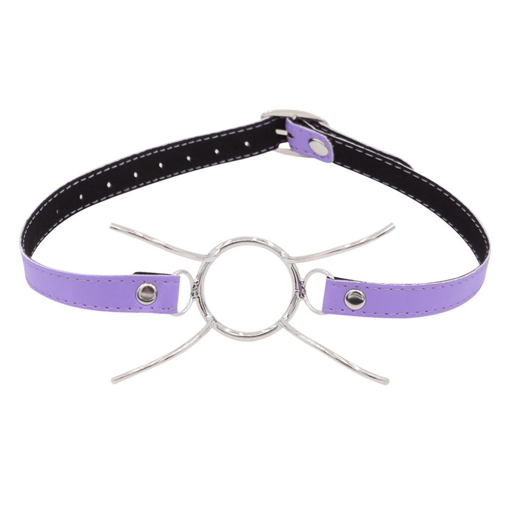 Oral Fixation Ring Adjustable PU Leather Flirting Sex Toys O-Ring Open Mouth Gag Sex Toys Couples Roleplay BDSM Bondage Sexual