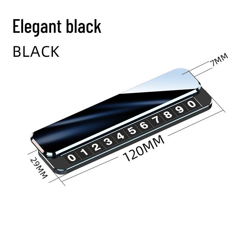 Double Number Slide Phone Plate: Temporary Parking and Digital Car Metal Ornament
