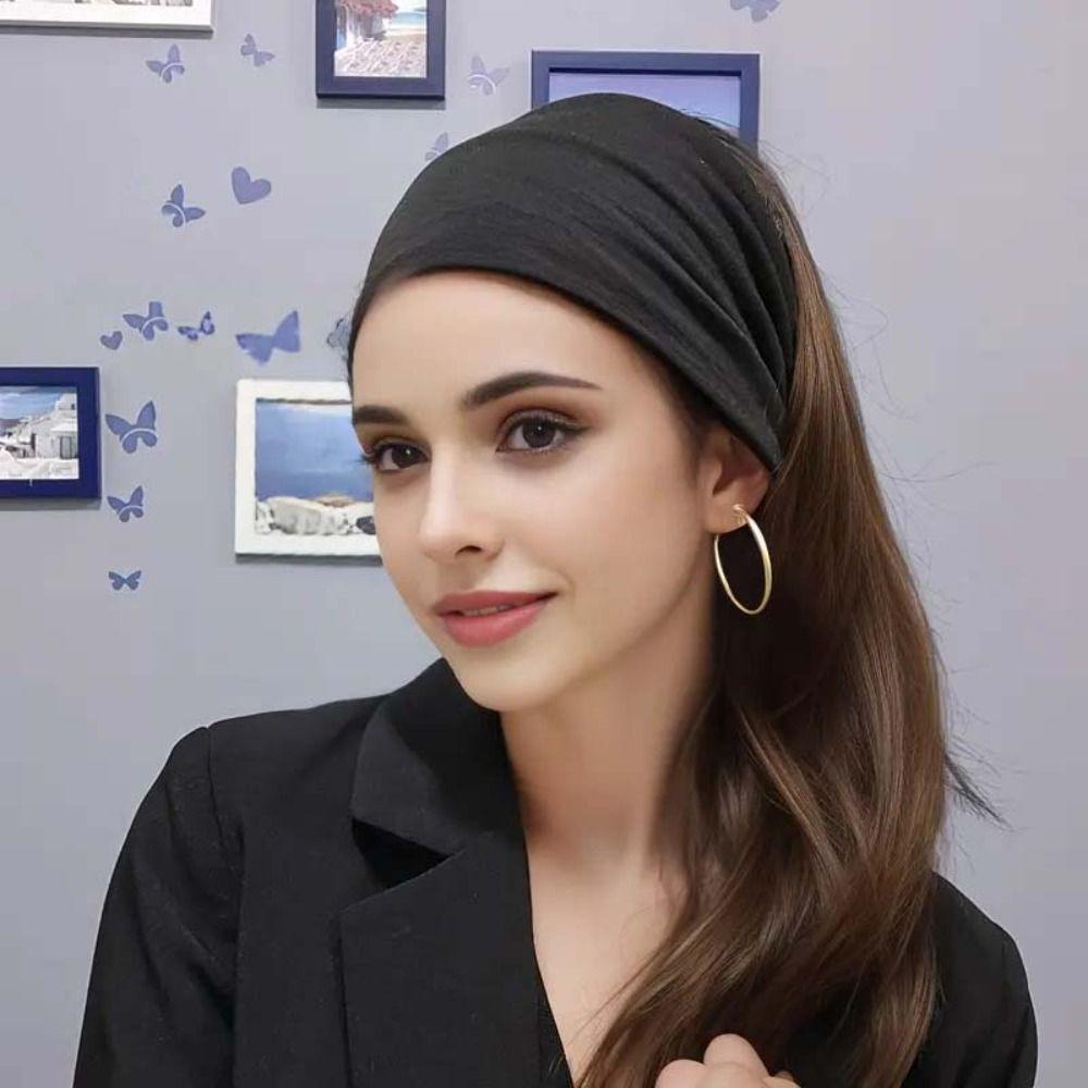 6 PCS Euro-American Style Sports Headband Hip-hop Printed Elastic Hairband Women