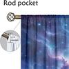 2Pcs Dreamy Starry Curtains 3D Milky Way Pattern Living Room Bedroom Balcony Sunshade Mysterious Universe Decor Curtains