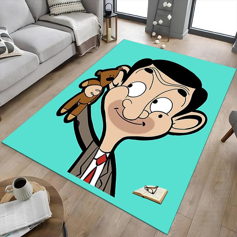 1PC Mr. Bean teddy bear Extra Large Non-Slip Floor carpet, Office, family, bedroom, Studio - Large Area Rug Indoor Rugs, Vibrant Colors-A271
