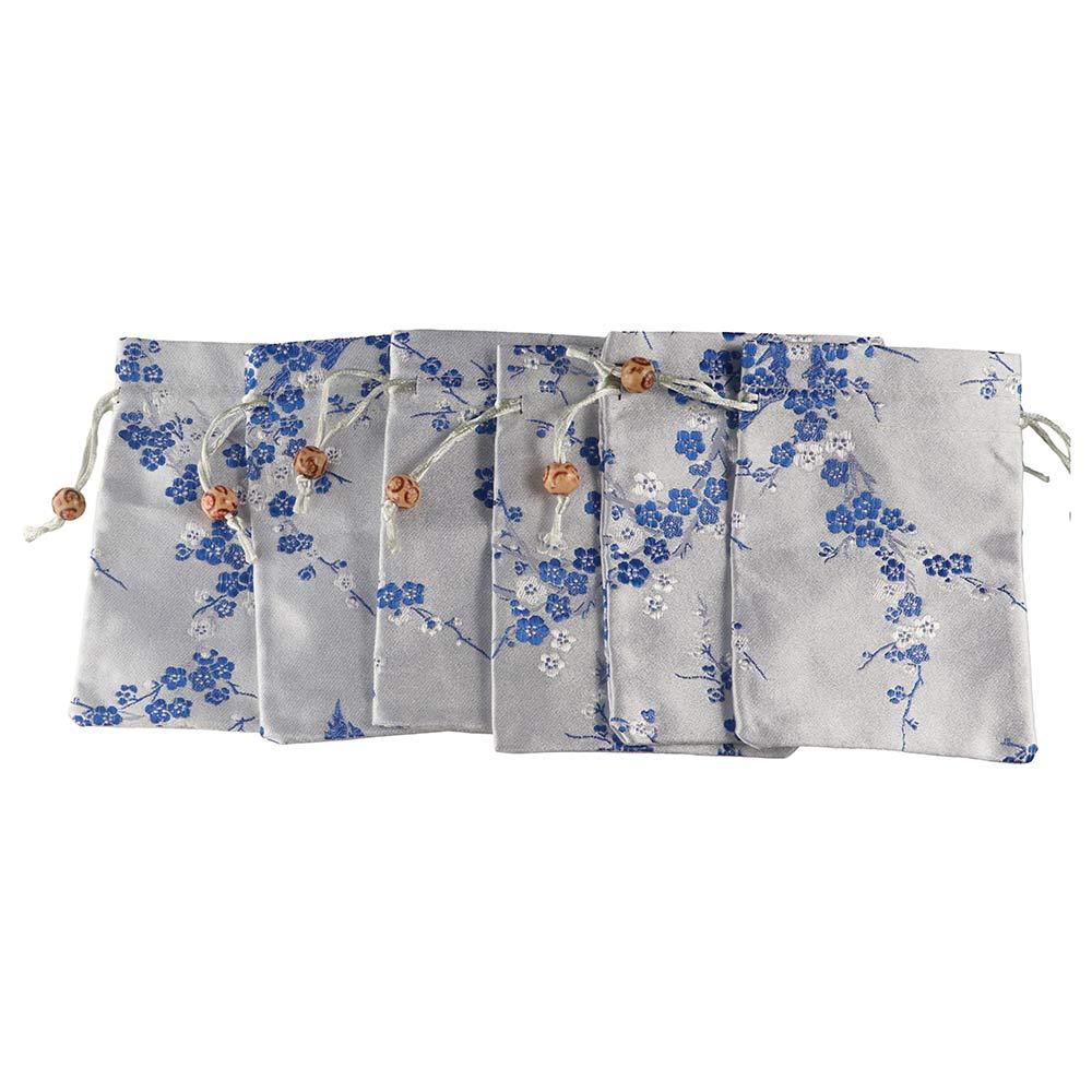 Embroidered Storage Bag Satin Jewelry Packaging Bag Retro Women Sachet  Party