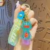 Creative Cartoon Acrylic Crystal Luminous Lucky Cat Keychain Couple Cute Schoolbag Pendant Small Gift