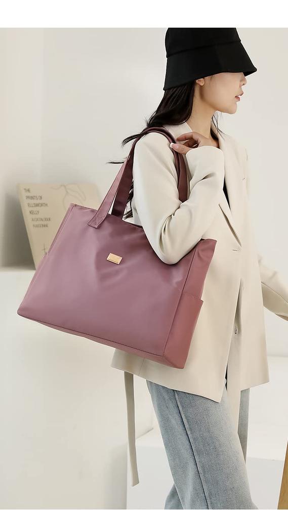 Yanaier Tragetasche, Großes Fassungsvermögen, Leicht, Wasserdicht, Multifunktional, Beliebt, Stilvoll, Perfekt für den Weg zur Arbeit oder zur Schule, Wein