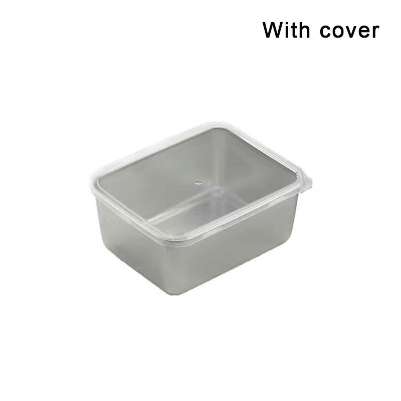 Stainless Steel Refrigerator Food Preservation Box Fruit Bento Meat Airtight Storage Box Kitchen Storage Container Food Storage