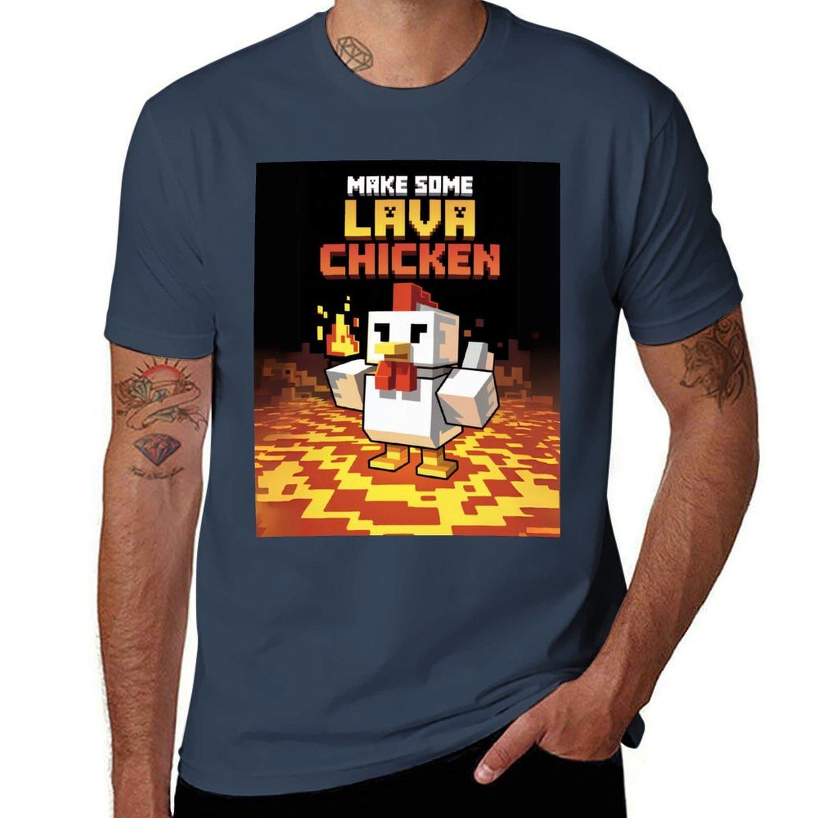 Make Some Lava Chicken TShirt Soft Casual Short Sleeve Cotton Tee S