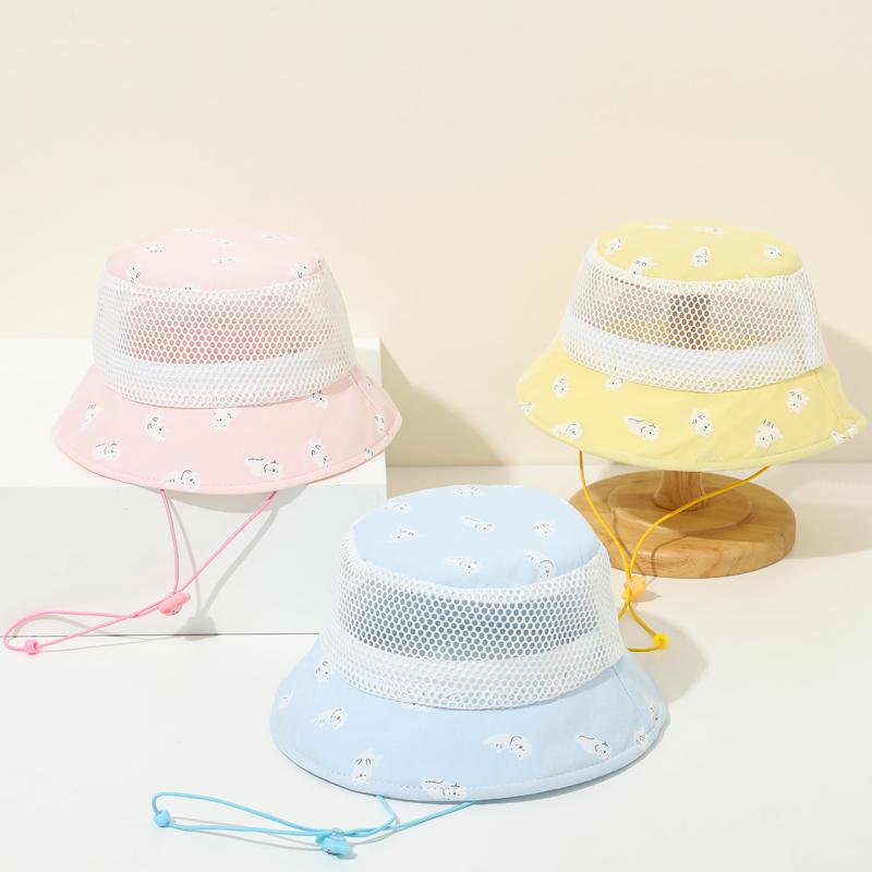 Summer Baby Sun Hat Cartoon Mesh Children Panama Hat Baby Cap for Girls Boys Infant Accessories Kids Bucket Hats 1-3Y