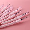 8Pcs/Set Soft Plastic Handle Aluminum Crochet Hooks Knitting Needle Set 1mm-2.75mm Yarn Sweater Weaving Sewing Craft Tools