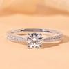 1 Carat Princess Cut Moissanite Ring for Women Platinum Plated 950 Classic Engagement Ring Wedding Band