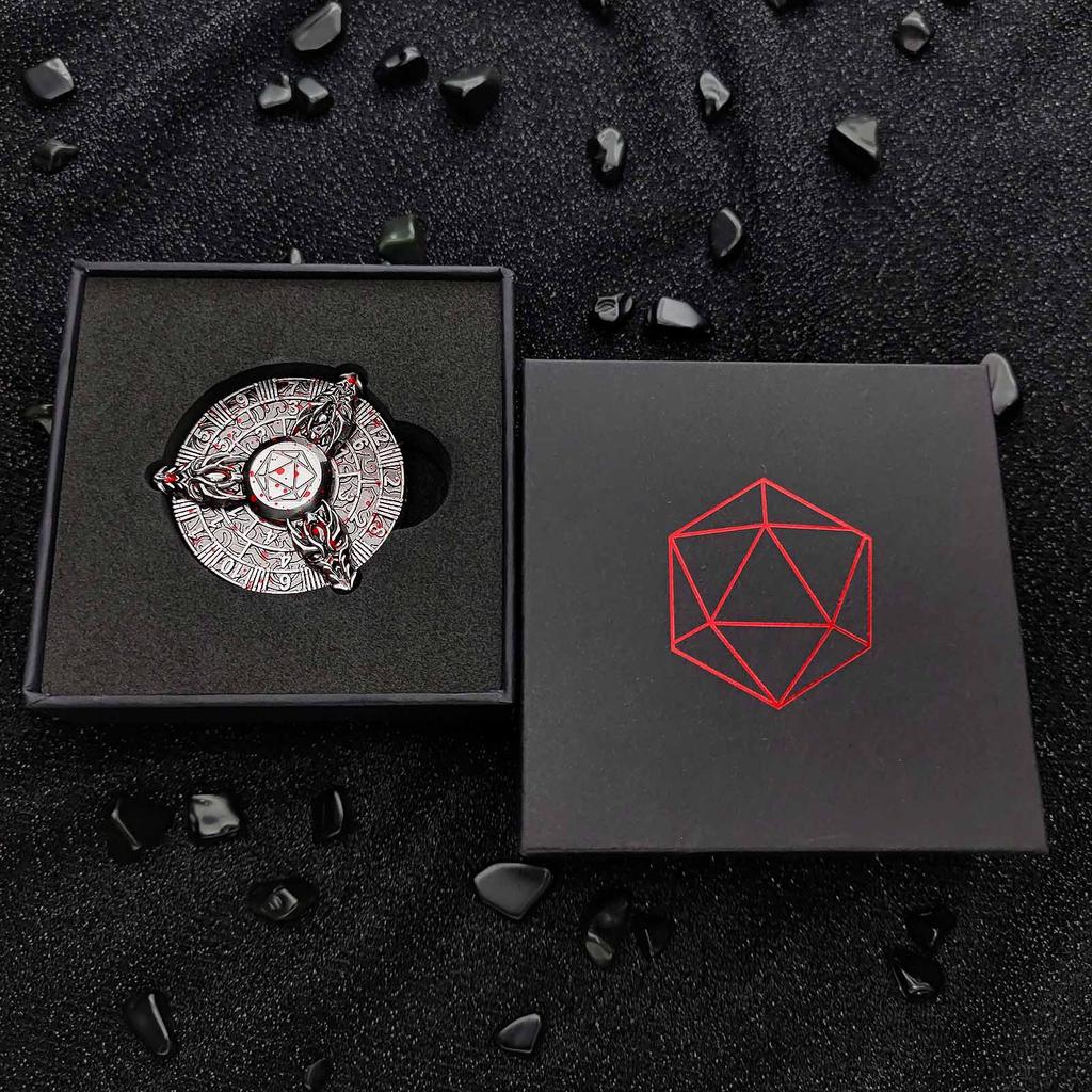 Metal EDC Fidget Spinner Dice Roller Antistresse Gyro Relieve Stress Relief Toy Handle Spinning Top Tip Cool Things Novelties