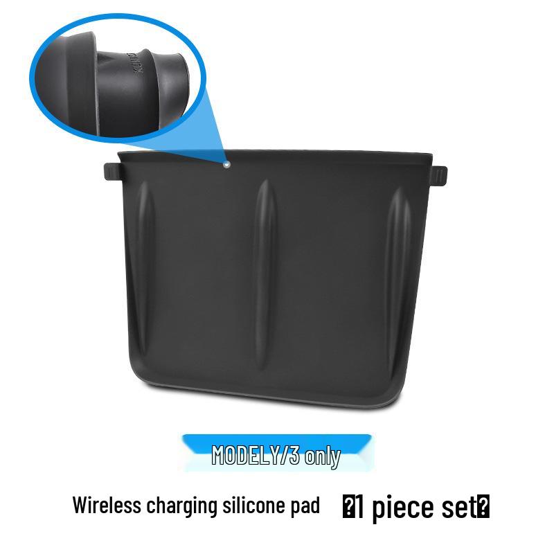 

Tesla Model Y/3 Center Console Non-Slip Silicone Wireless Charging Pad & Interior Accessory Wireless Charging Silicone Pad