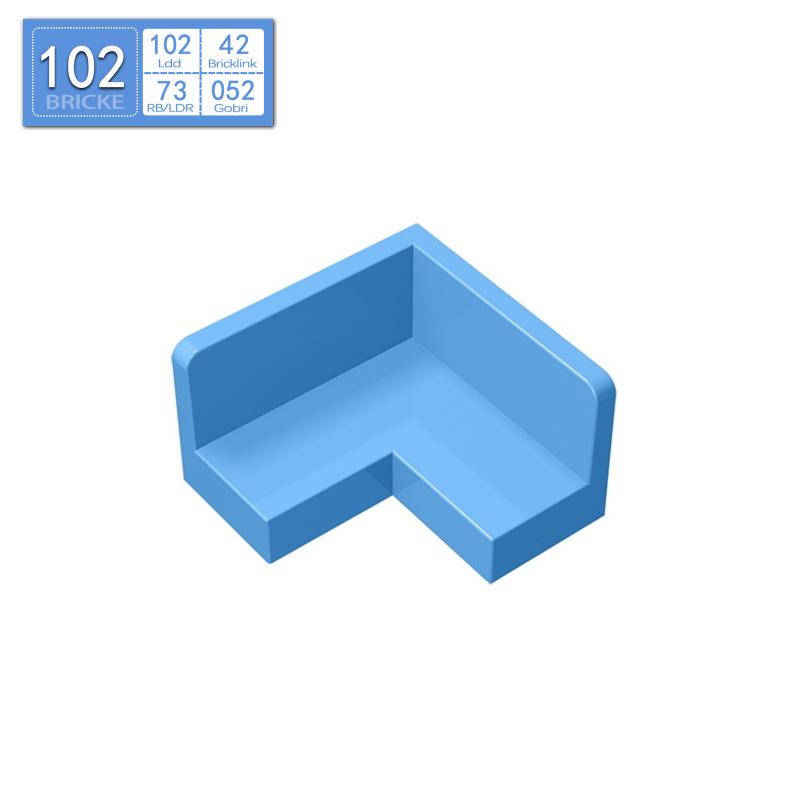 BRICKE 2x2x1 Corner Wall Plate, Compatible with Lego 91501 31959 Small Building Blocks