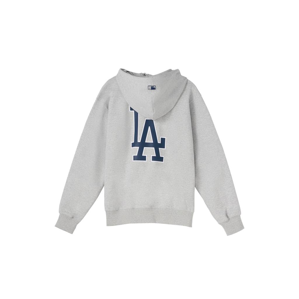 MLB Los Angeles Dodgers Letter Logo Zip-Up Hoodie Unisex Hoodies Light-Gray 3ATRB0121-07MGS